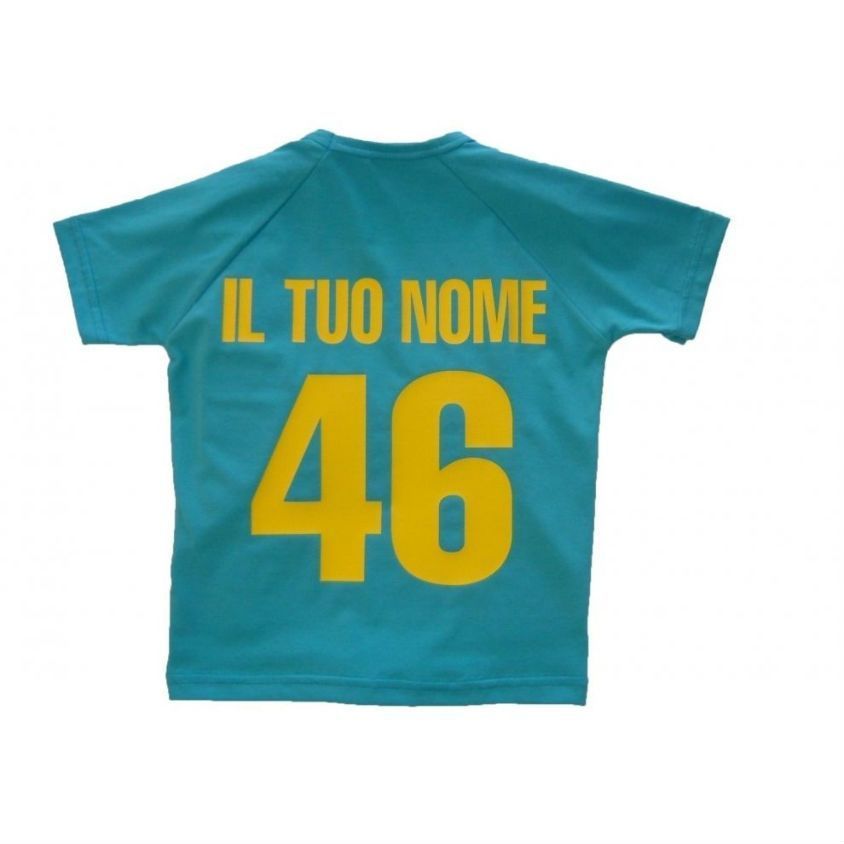 servizio di personalizzazione t-shirt bambini con nome, numeri, loghi